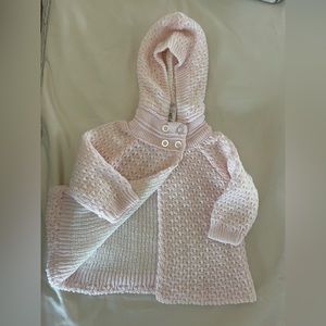 Baby Girl Pink Hooded Sweater - Sz 6-9 months